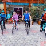 Manisha Koirala Instagram - After cycling to #patan I needed rest as that too is super important.. we resumed cycling again but a shorter distance to #budaneelkantha n back n chilling n having #coffee for an easier #bike ride around #ktmcity !!