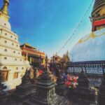 Manisha Koirala Instagram - Cycling to all the #heritage sites in #kathmandu city is one of the best experience !! This morning we went to #swayambhunath stupa 🙏🏻🙏🏻🙏🏻 Thanx again @saroshpradhan for encouragement.. @choendenla