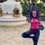 Manisha Koirala Instagram - Cycling to all the #heritage sites in #kathmandu city is one of the best experience !! This morning we went to #swayambhunath stupa 🙏🏻🙏🏻🙏🏻 Thanx again @saroshpradhan for encouragement.. @choendenla