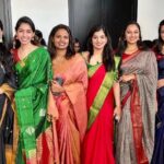 Miya George Instagram – Wishing our paavam girl in the gang Reshma & Alwin a wonderful journey together.. #Schoolfrnds #wedding #getogether #chatterbox #nostalgia #sareelove