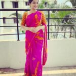 Nakshathra Nagesh Instagram - Saree @aatwos Blouse @abarnasundarramanclothing