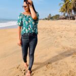 Nandita Swetha Instagram - An affair with the beach🏝🏖⛱ . #beach #sand #sky #mahabalipuram