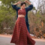 Nandita Swetha Instagram - Birthday glow is here❤️❤️ . Wearing @reshmakunhi @becomingbyreshmakunhi outfit Clicked by @ravi_cross_clickx . @thiru_kshtriyas . #dhee14 #croptop #skirt #actress