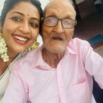 Navya Nair Instagram – Vishu with grand parents❤️❤️❤️