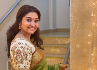 Neelima Rani Instagram - Good morning 😊 I love this look 🥰 blouse beautifully designed by @classic_designers15 Divya thank you so much! I have been waiting for the right occasion to use the blouse 🤍 your love n affection is heartwarming! Wishing only the best to you da 🤗