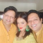 Neetu Chandra Instagram - From all the fights and fun of childhood to being there for each other at every stage of life we have come a long way. Happy Siblings Day @nitinchandrabihar & @aabhishekchandraa ❤️ #nituchandrasrivastava #happysiblingsday #siblingsgoals #siblingsday #smiles #positivevibes
