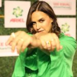 Neha Dhupia Instagram – Going green 💚… muah @diva_rose21 @karanrai001 @kiran_chhetri92 styled by @aasthasharma @wardrobist in Outfit: @hm
Jewellery: @blingsutra @ascend.rohank shoes @jimmychoo 📸 @lakshaysachdevaphotography