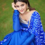 Nidhhi Agerwal Instagram - Good morning 🦚 Styled by @officialanahita Outfit: @geethikakanumilli Pic: @avinash_mukkamala