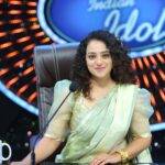 Nithya Menen Instagram - Ugadi at #TeluguIndianIdol Styled by - @poojakaranam @harmann_kaur_2.0 Blouse - @aindhribymahitha Jewellery- @abhilasha_pret_jewelry MUA - @makeupartistpj Hair - @meghna_hairstylist