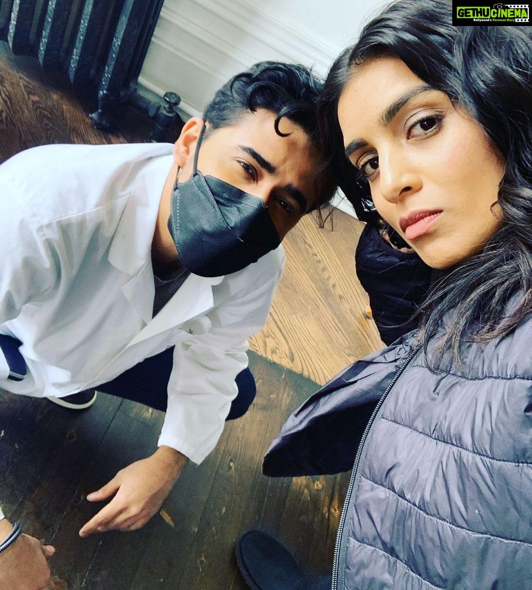 Pallavi Sharda Instagram - A year ago today I was about to shoot a scene with this cool cat in freezing Toronto. We then proceeded to make a film 🎥 with a bunch of awesome peeps, who became a close knit tribe led by a man (& pretty badass director) called @tomdeyfilm. It’s clear that no one rocks a lab coat for no good reason like @surajsharmagram 🥼