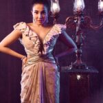 Parvatii Nair Instagram - Walked for @teach_for_change presented by @radhatmt Powered by: @thetribeconcepts Outfit: @shantanunikhil Jewellery: @hiyajewellers Footwear: @centroshoesindia Makeup and hair: @gazalsuranamakeup Styled by: @officialanahita Pics: @shreyansdungarwal Co-hosted by: @westinhyderabad Sponsored by @kamalwatchco @navaskinandbody Decor: @minttusarna #TeachForChange #PegaTeachForChange