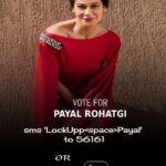 Payal Rohatgi Instagram - Namaskar everyone, please do vote and support a genuine, honest & upfront human being Payal ji to stay in Lockupp show. Voting details are in poster. God bless all 🙏 #teampayal #payalrohatgi #lockupp #shernipayal