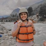 Pooja Devariya Instagram - Drew her on the map every geography exam. Finally made her acquaintance. Lidder! ##kashmir #travelindia #whitewaterrafting #riverrafting