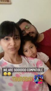 Poornitha Instagram - This seems about right🤪  #truelove #perfectsync #love #crazy #marriage #imperfect #parenthood #vsco