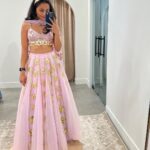 Pragathi Guruprasad Instagram – my dream lengha 🌸 @papadontpreachbyshubhika x @shopkynah