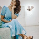 Priya Bhavani Shankar Instagram - She liked the colour blue! For The ocean that she loved. The butterfly that flew. The eyes that she was lost in 💙 - NOT Me 🤷🏻‍♀️ Styling - @anushaa13 Outfit - @tamarachennai Footwear - @shoprivr.in PC - @arunprasath_photography