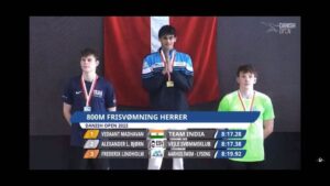 R. Madhavan Instagram - 🏅🏅🏅GOLD….🕺🕺🏅🏅With all your blessings and God‘s greatest the winning street continues.❤️❤️🙏🙏🇮🇳🇮🇳Today it’s a GOLD IN 800m for @vedaantmadhavan. Overwhelmed and humbled. Thank you Coach @bacpradeep sir @swimmingfederation.in @ansadxb and the entire team. 🙏🙏🇮🇳🇮🇳❤️❤️❤️