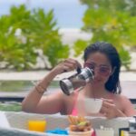 Raai Laxmi Instagram - My pool breakfast 🤩🍳☕️🧇🥞🥳🍊🍎🍓🍑🍍🍒 Thank u @paradisemaldives for making it so soo memorable and speacial 🥰❤️ @villahotels 💫🧿 👙🩱 #paradise #cantaskformore #heaven #bliss #maldives #vacay #myspace #breakfastinpool #loveit #reels #instagood #instagramreels #nofilter #trending #nature #myview 😍⛱🏖😍❤️ Paradise Island Maldives