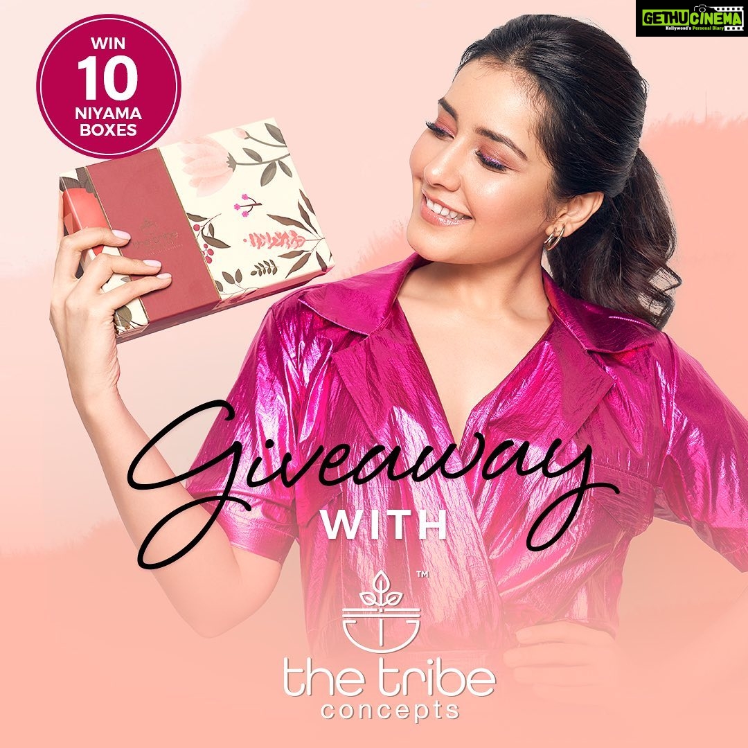 Raashi Khanna Instagram - Hi Everyone!! π π I decided to do a fun giveaway with @thetribeconcepts to give you all an opportunity to win my favourite skincare products! 10 lucky winners will win this amazing Niyama Essentials Box worth Rs. 2,099 each from @thetribeconcepts π π₯³ π You get 4 bestselling products including 24k Kumkumadi Thailam and 3-in-1 Face Cleanser! To win this wonderful box, all you have to do is follow these simple rules: β¨ Follow @raashiikhanna & @thetribeconcepts β¨ Tag 3 family members / friends in the comments and share what you love about @thetribeconcepts β¨ Tag the brand on your stories for some brownie points β¨ Like this post *Giveaway is only for Indian residents / anyone with a valid Indian address #TheTribeConcepts #NaturalAlternatives #JoinTheTribe #haircare #skincare #giveaway