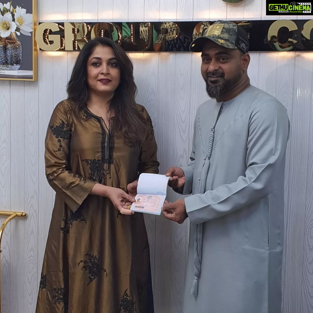 Ramya Krishnan Instagram - Thank you Mr.Mohammed Shanid and JBS group of companies for honoring me with the prestigious Golden Visa.
