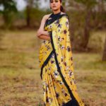 Rashmi Gautam Instagram - Saree by @shrutiigclothing 🌻🌻🌻🌻🌻 P.C @ekorphotography 📸📸📸📸 #RashmiGautam #rashmigautam