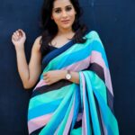 Rashmi Gautam Instagram - When work turns fun 🤩 Saree by @starrydreamsofficial P.c @ekorphotography