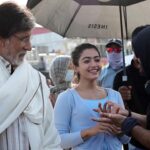 Rashmika Mandanna Instagram - Only and only gratitude smiles and love! ❤️🌸 @amitabhbachchan 🔥 Rishikesh