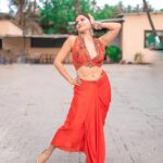 Rubina Dilaik Instagram - 🥕 . . . . . Shot by : @the_pixeleyes Styled by: @ashnaamakhijani @styledbyashna Outfit: @ankurjofficial Earrings: @kanyaadhan_bydhirajaayushi Hand jewellery : @house_meenugupta @dipitreats Footwear: @thedesidarzi