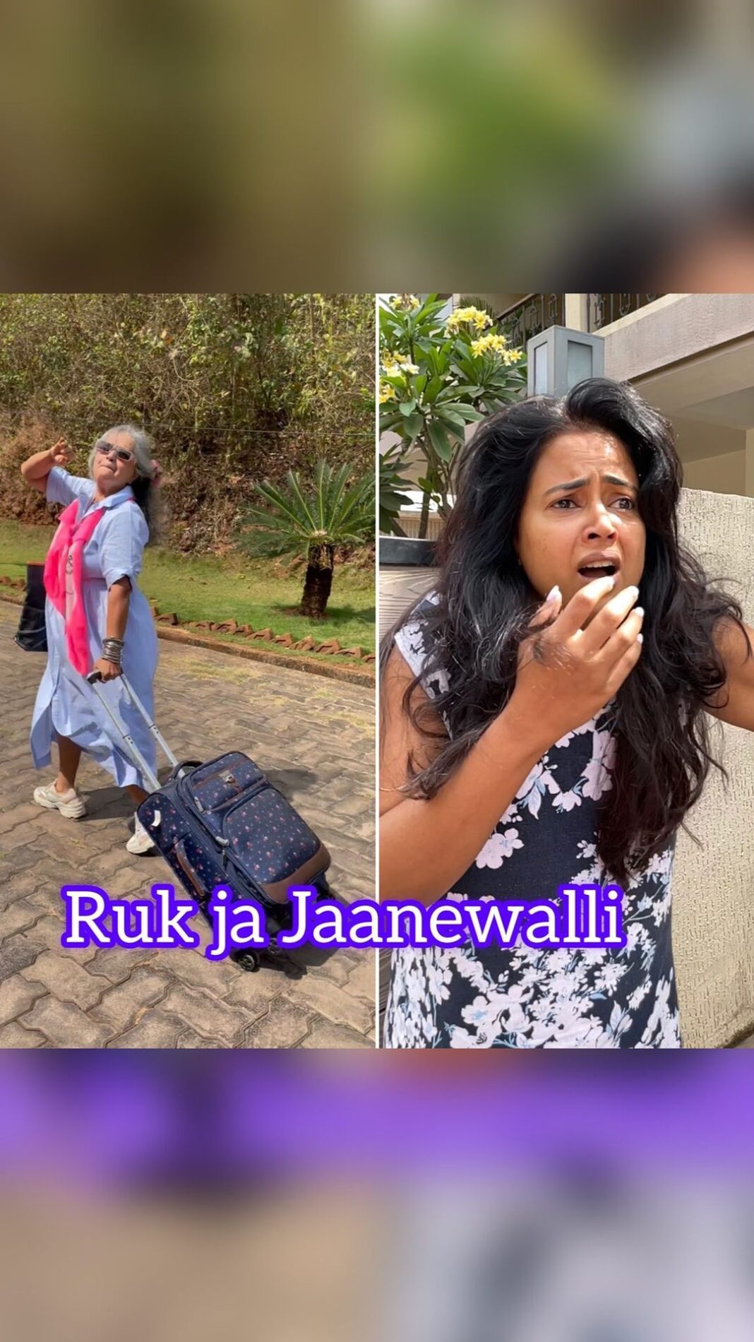 Sameera Reddy Instagram - Monday Drama💔Saasu leaves😩 #messymamaandsassysaasu 😂 #mainepyarkiya