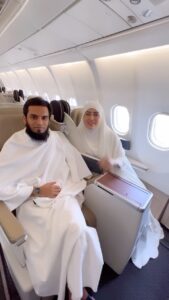 Sana Khan Instagram - Labbaik Allah humma labbaik 
Labbaik la sharika laka labbaik 
Innal hamda Wan-ni'mata Laka walmulk 
Laa sharika lak. 

On our way to the best place in this world 
Abaya @hayabysanakhan 
Organised by the best @alkhalidtours 

#ramadan #umrah #sanakhan #anassaiyad #makkah 
#alhamdulillah #grateful