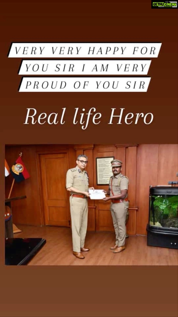 Sanjana Singh Instagram - Being a good police officer is one of the most difficult, dangerous, idealistic jobs in the world. Happy birthday to you Purushothaman sir, I really have a great respect for you sir, so happy to be part of your birthday celebration with your family , sending you lots of positive strength to be a person who you are sir, A lot more to learn from you sir, keep doing great work sir God bless you sir,, our police officers put their lives on the line for us every single day. They've got a tough job to do to maintain public safety and hold ...