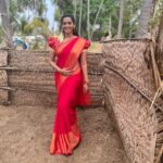 Sanjana Singh Instagram - #sareelove #treditionallook #silksarees #southindianlook #redlove #sareelovers #actresssanjana #instastyle ##fashionstyle