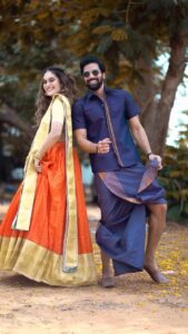 Santhosh Prathap Instagram - With the Real Comali @shrutika_arjun 🤡 😛

#cwc3 
@vijaytelevision @mediamasons 

Photography: @sinty_boy 
Cinematography: @thetravelingphotographist 
Retouch: @shot_by_panneer 
Costume designer @radikadesignerandmua 
Assistant @balaa1981 
Hair @riwaz_lama 

#realityshow #tamil #cwc #cookwithcomali #reels #reelsinstagram #entertainment #vijaytv #grateful #laughteristhebestmedicine #santhoshprathap #shruthikaarjun #outfitoftheday #customized #traditional #veshti #2022