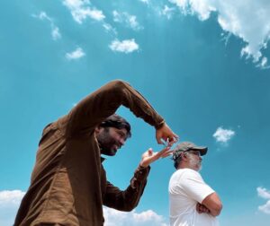 Selvaraghavan Instagram - @dhanushkraja and me. Capturing moments 
P.C  @omdop 

#naanevaruven