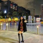 Sherlin Seth Instagram - City lights ✨ . . . . . . . #explorepage #explore #sherlinseth #instagramviral #viralpost #foryou #forme #chennai #mumbai #city #tamilactress #bollywood #telugucinema #boots #floral