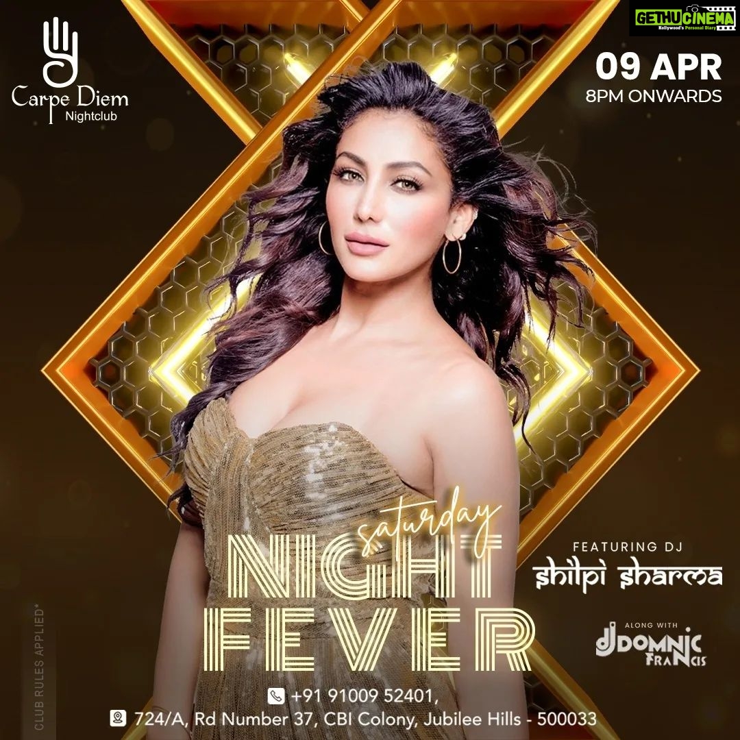 Shilpi Sharma Instagram - This Saturday night 9 th April will be spinning in Hyderabad at @carpediemhyderabad. . . . #hyderabad #music #bollywood #livemusic #dj #night #saturdaynight #party #dance Carpe Diem