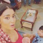 Shriya Saran Instagram - Breakfast at shoot Music school