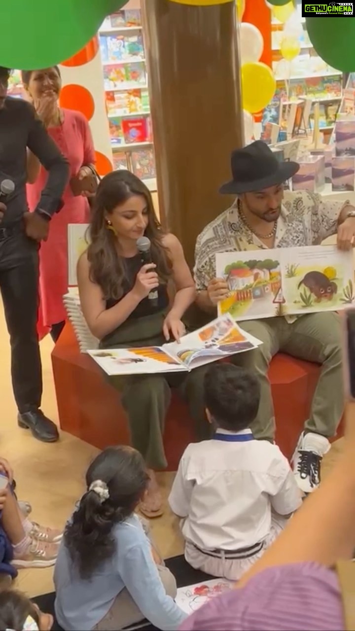Soha Ali Khan Instagram - It was so much fun to finally see and read Inni and Bobo Find Each Other in its beautifully published form! A proud addition to our daughter’s bookshelf 📚 by two thrilled co-author parents. And if you are not near @crosswordbookstores Kemps Corner, Mumbai, It will be coming very soon to a bookstore near you too! #inniandbobo #bookstagram #booklover #author #childrensbooks #animallovers #adoptdontshop