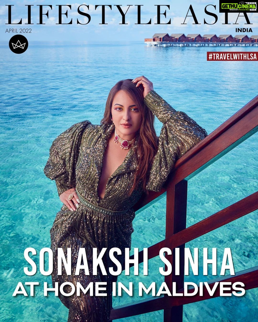 Sonakshi Sinha Instagram - An actor by profession and a traveller by heart, Sonakshi Sinha (@aslisona) cuts a perfect picture in the #Maldives for our April cover. Her impressive line-up of projects keeps her occupied, but she never misses a chance to explore the beautiful world, making her the perfect cover star to kick off #TravelWithLSA. Stay tuned for all the pictures from this special shoot, her exclusive interview and loads of travel tips & anecdotes from the best in the business. Sonakshi is seen wearing an outfit from Kalki Fashion (@kalkifashion) and jewellery from RK Jewellers (@rkjewellers_southex2) Editor-in-Chief: Rahul Gangwani (@rahulgangs_) Photographer: Ajay Kadam (@kadamajay) Stylist & Creative Director: Mohit Rai (@mohitrai) Hair: Madhuri Nakhale (@themadhurinakhale) Make-up: Savleen Manchanda (@savleenmanchanda) Location: Grand Park Kodhipparu, Maldives (@grandparkkodhipparu) Airline Partner: Go First Airways (@gofirstairways) Artist Media Consultant Agency: Universal Communications (@universal_communications) PR and Marketing agency: Iris Reps India Pvt Ltd (@irisreps) Cover Design: Lolith TK (@lolithtk) #SonakshiSinha #LifestyleAsiaIndia #LSAIndiaCover