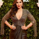 Sophie Choudry Instagram - Be a diamond in a rhinestone world.. precious & rare 💎 Gown @rohitgandhirahulkhanna Jewels @popley.eternal Styling @tanimakhosla HMU @ambereenyusuf 📸 @dreamdiariesindia #diamond #diamondearrings #diamondring #jewels #bling #glam #redcarpet #ootn #laterglam #sophiechoudry #glam #styleinspo #beautyinspo #tbt