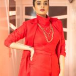 Sreemukhi Instagram - SAREGAMAPA ❤️✨ Styling @hemamanohar1 Outfit @ivana_designers Jewellery @pretty.jewelbox PC @chinthuu_klicks Makeup @nookesh.malla Hair @praneetha_beautymakeover #sreemukhi #saregampa #redlove