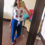 Srushti Dange Instagram – Objects in the mirror are cuter than they appear 🦋🤦🏻‍♀️