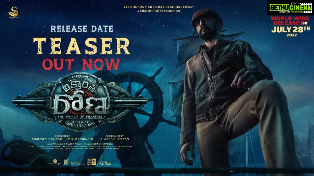 Sudeep Instagram - #VikrantRonaReleaseTeaser Out now. Link in bio It was in March 2020 tat I first got into the role of #VikrantRona and the journey since then has been a roller coaster ride. Yet amidst every hurdle and tense situations, the team fought its way through untill the wrap. From there onwards started another Journey to achieve and conceive what almost seemed impossible. Well that's alll together another story which i shall share with you all soon. For now,, i'm happy to present to you a tiny bit of a spectacular experience. @anupsbhandari @nirupbhandari @neethaashok01 @jacquelinef143 @jack_manjunath_ @b_ajaneesh @alankar.pandian @shivakumarart @williamdaviddop @alwaysjani @shaliniartss @zeestudiosofficial @kichcha_creatiions_official @tseries.official @zeestudiosofficial @zeekannada @zeepiccharofficial @kaanistudio @vikrantrona @the_biglittle #VikrantRona