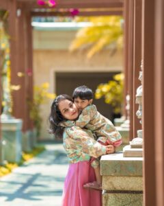 Suja Varunee Instagram - 💕 YOU & I 💕 Me and Adhvaaith are twinning for the very 1st time and thanks to @the_hooray_handmade_apparels for designing and perfectly stitched this wonderful dresses for both of us. In this festive season I congratulate this passionate female entrepreneur who is an architect but so passionate about clothes. She delivered to me on time! The budget is so friendly! Im sure you guys have a good place @the_hooray_handmade_apparels to order for your events and festivals ❤️💫 Photography @giridharan_dop #supportsmallbusiness #supportlocal #womeninbusiness #womensupportingwomen #womenempowerment #femaleentrepreneur #twinningiswinning The Leela Palace Chennai