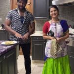 Sunny Leone Instagram – Parathas by @vishnumanchu and me Hyderabad