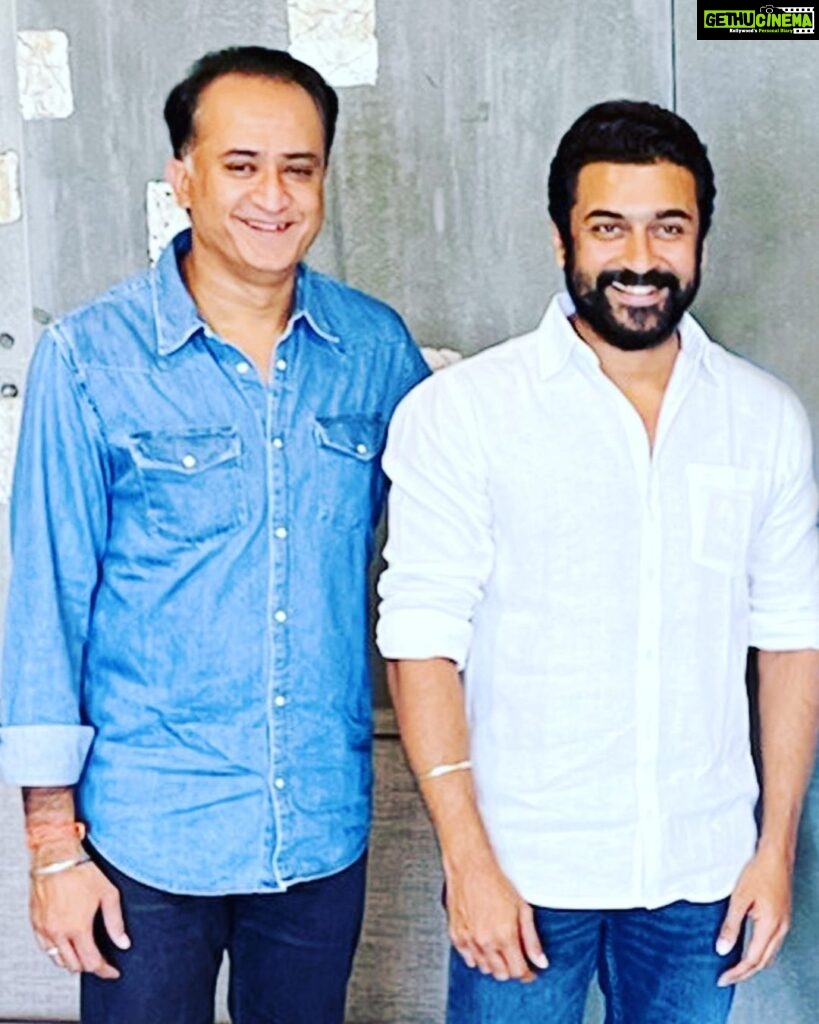 Suriya Instagram - You made us feel like one. Been inspired by so many choices you have made… This journey is a start of many more..! Thank you @ivikramix @abundantiaent