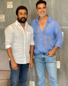 Suriya Instagram - A new beginning… need all your love and blessings!! @akshaykumar @sudha_kongara @gvprakash @abundantiaent @2d_entertainment @cape.ofgoodfilms