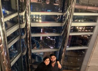 Tovino Thomas Instagram - At the world’s tallest restaurant. The only low was that there was still some sky up above. #amazingandcrazy #atmosphere #burjkhalifa #Theworldstallestrestaurant Burj Khalifa