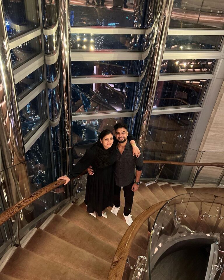Tovino Thomas Instagram - At the world’s tallest restaurant. The only low was that there was still some sky up above. #amazingandcrazy #atmosphere #burjkhalifa #Theworldstallestrestaurant Burj Khalifa