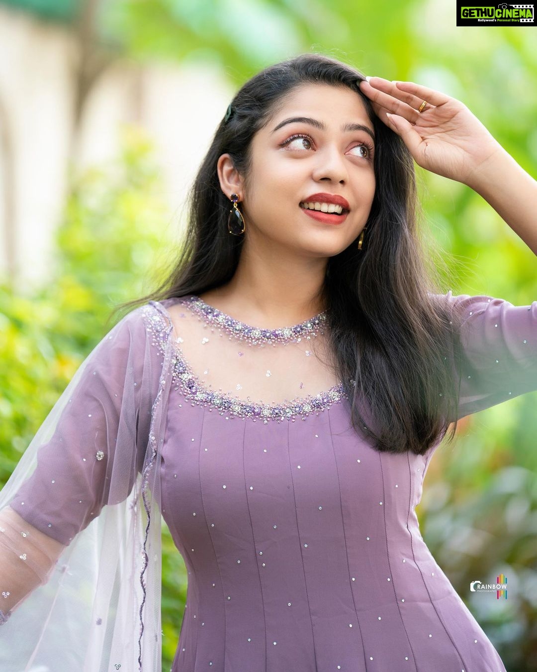 Varsha Bollamma Instagram - 💜💜💜 Photo credits : @rainbow_photography_official @kiran_shivaraj_ 💜 Outfit : @zyrastudio 💜my favourite 🤗💜 Jewellery: @adorebypriyanka 💜 Juttis: @lightupsole.in 💜